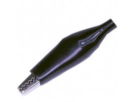 Зажим Крокодил 56мм черный изол.