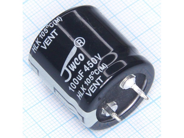 Конд.100/450V 2525+105°С JWCO