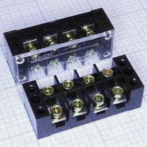 TBC-6004 Клеммный блок  60А, 600V, 4 клеммы
