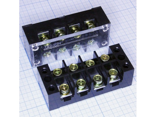 TBC-6004 Клеммный блок  60А, 600V, 4 клеммы
