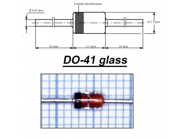 1N4744A (Стабил. 15V/1W) стекло