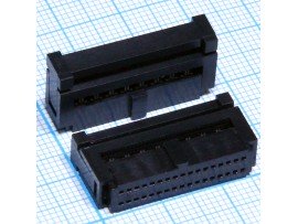 IDC1.27-34 (шаг 1,27мм) розетка 34к.(2х17)на шлейф