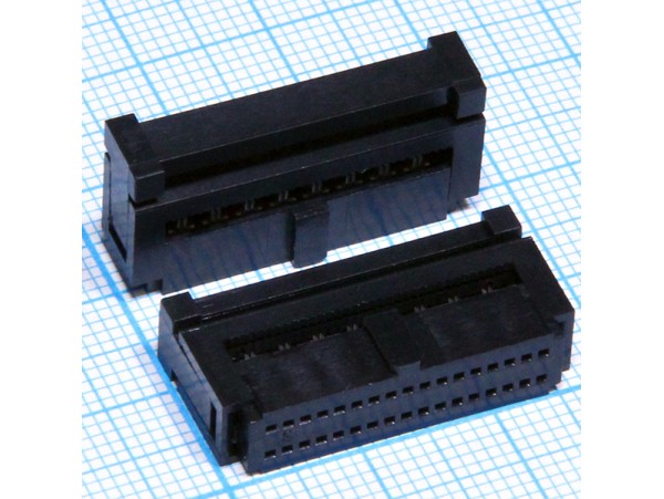 IDC1.27-34 (шаг 1,27мм) розетка 34к.(2х17)на шлейф