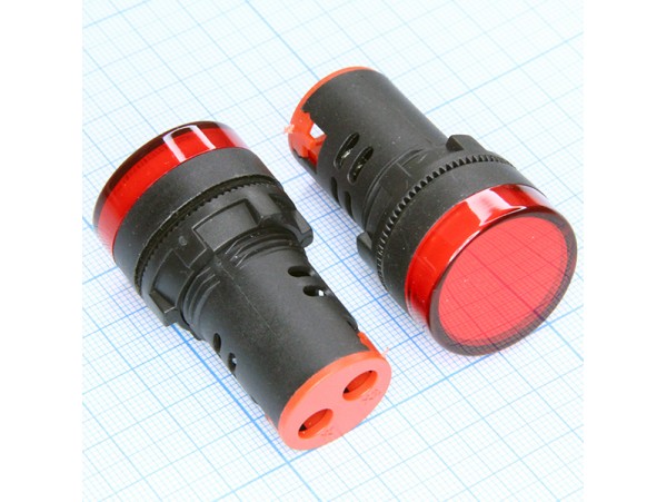 AD16-22DS 24VAC/DC LED Лампа красная