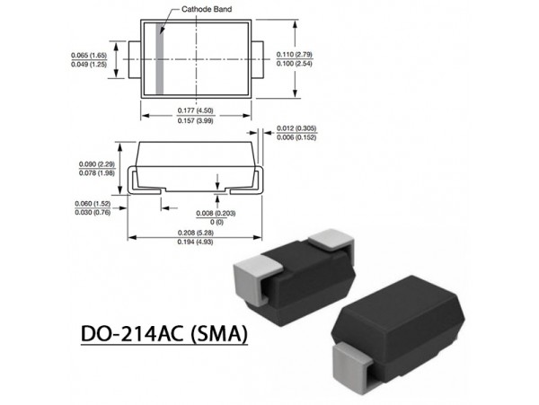 BYG20J-E3/TR (400V/1,5A) Диод быстрый
