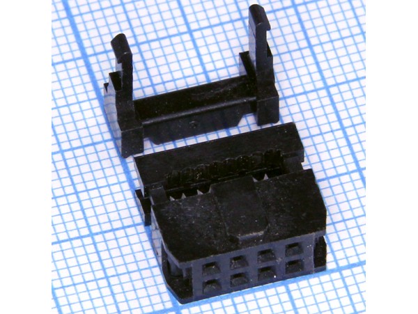 IDC-8(2,54) розетка 8к.(2х4) на шлейф