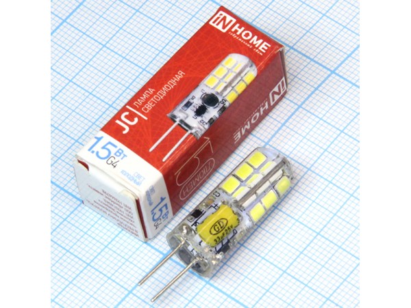 Лампа 12V 1,5W G4 6500K LED JC iNHOME