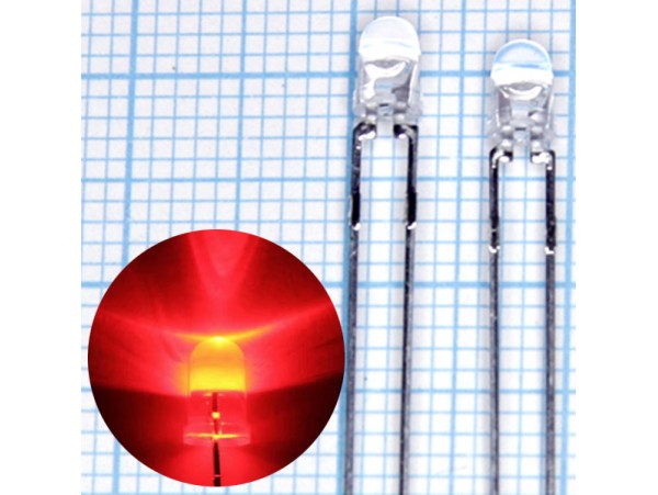 LED d=3 HLMP1340  red Agilent