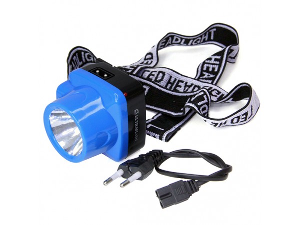 Фонарь налобный Ultraflash LED5374 1св/д 0.5W синий