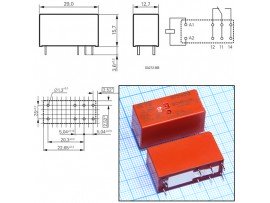 Реле 12VDC RT314012 1C 16A/250VAC