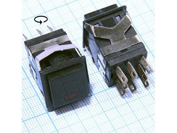 KD-2 250V/3A 2on-(on) чёрная кнопка