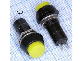 PB-305Y 250V/3A off-(on) NO жёлтая кнопка