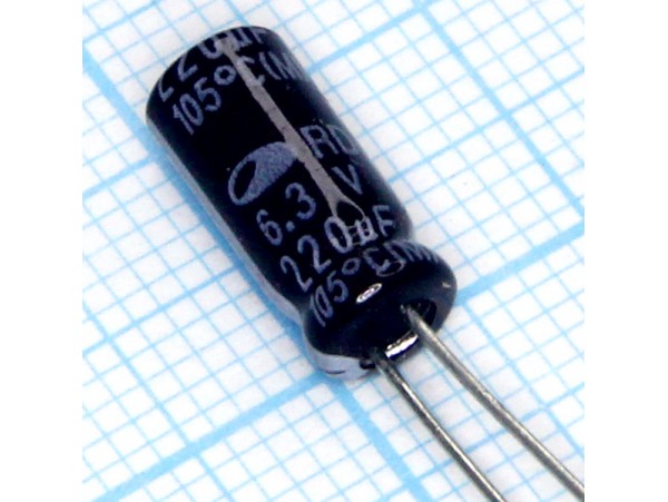 Конд.220/6,3V 0511 +105°C