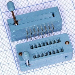 SCZP-16 Розетка DIP (2,54мм) с нул. усилием