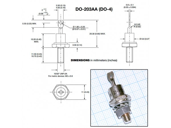 25FR120 (1200V/15A) Диод