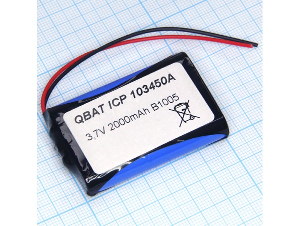 Аккумулятор 3,7V/2000 ICP103450A-PCB-LD