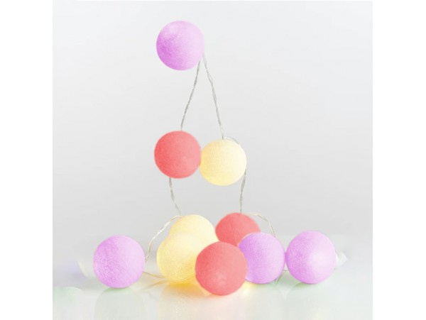 Гирлянда цветные шары 10LED