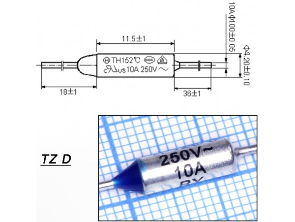TZ D-125-10A Термопредохранитель