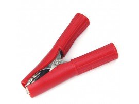 Зажим крокодил 30А 75 мм красный