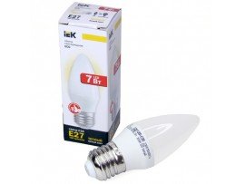 Лампа 220V 7W E27 3000K LED свеча теплый белый C35 IEK