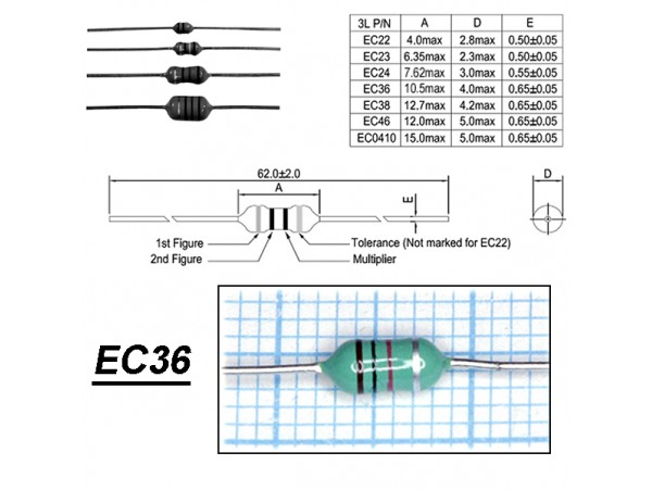 EC36-102K Дросс. 1000мкГн