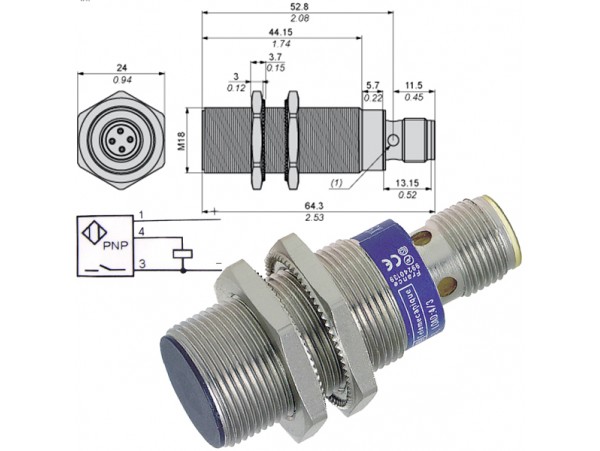 XS1N18PA349D Датчик индуктивный