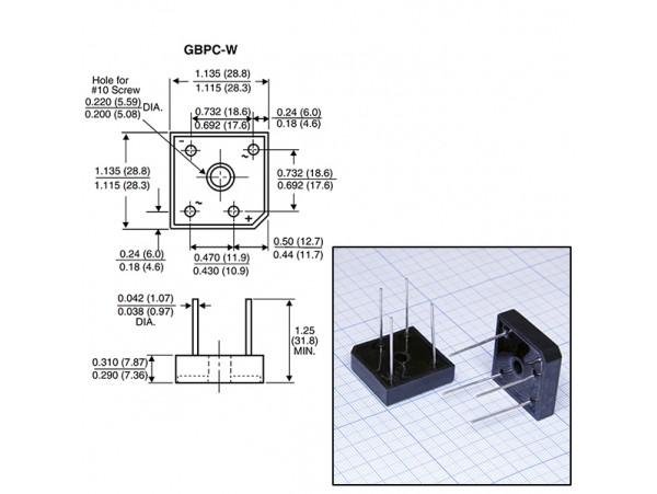 GBPC3510W (1000V/35A) Диодный мост