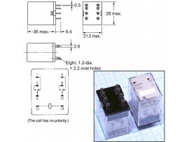 Реле 24VDC MY2 24DC[S] 2C 5A/250VAC