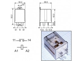Реле 230VAC 653182300300 1A 30A/250VAC Finder