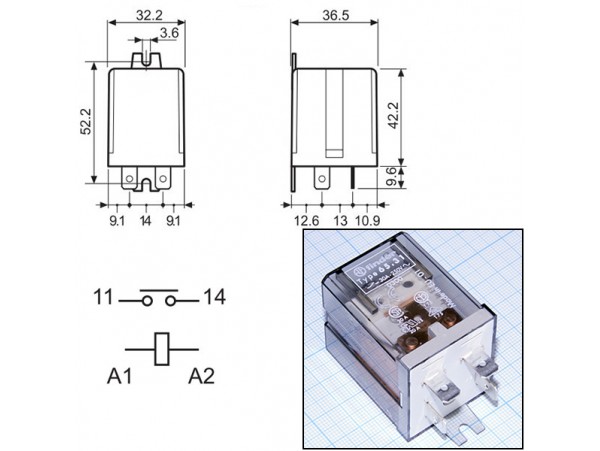 Реле 230VAC 653182300300 1A 30A/250VAC Finder