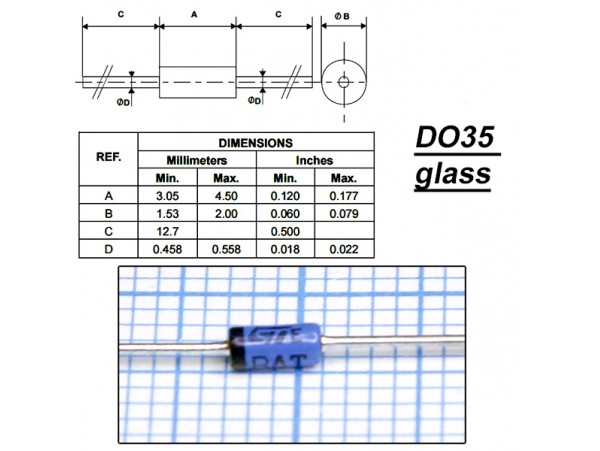 BAT46 (100V/0.15A) Диод Шоттки