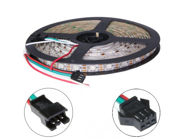 Лента SPI 5V 18W/m 60 led/m 5050 RGB WS2812B IP65