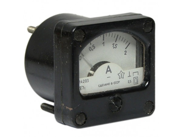 М4203 (0-2A) DC Амперметр 40x40x45мм.