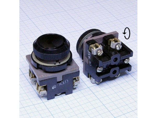 КЕ-011-У3 исп.3 660V/10A 2on-(off) NC чёрная кнопка