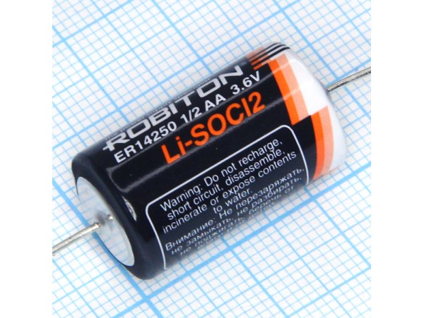 ER14250 Батарея 3.6V [AA1/2] с выводами Robiton