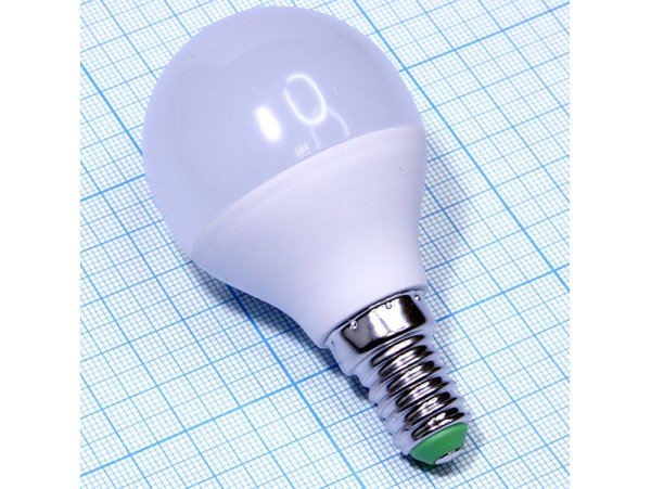 Лампа 220V 6W E14 4000K LED шар