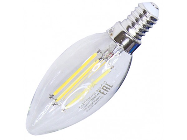 Лампа 220V 7W E14 6400K LED свеча филамент