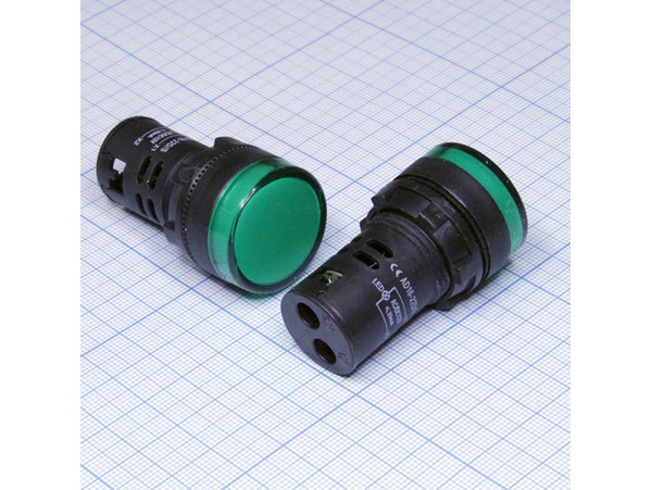 AD16-22DS 12VAC LED лампа зеленая