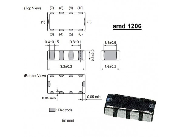 NFA31GD1014704D, фильтр 100пФ 47ом 1206
