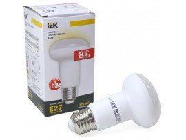 Лампа 220V 8W E27 3000K LED R63 IEK