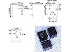 Реле 12VDC TR91-12VDC-SC-C 1C 40A(NO)/30A(NC)/240VAC