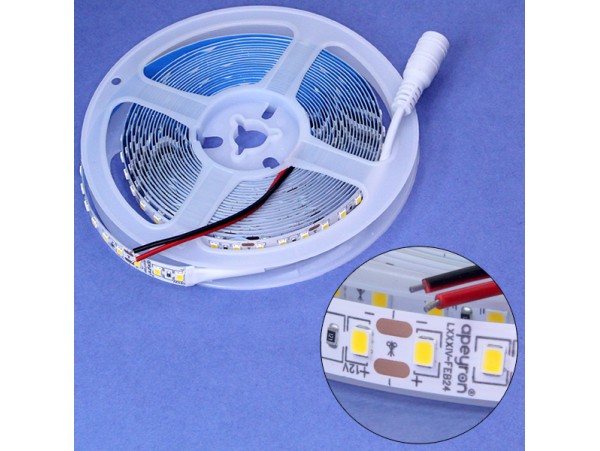 Лента теплая 12V 12W/m 120 led/m 2835SMD IP20 00-118