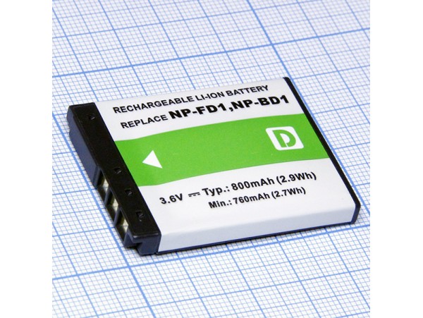 Аккумулятор NP-BD1/NP-FD1 3,6V/800mAh