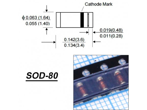 BZV55C3V0.115 (Стабил.3V 0,5W)