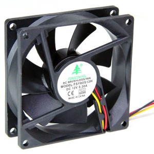 Вентилятор 12V0,3A 80х80х25 3pin FSY80S12H