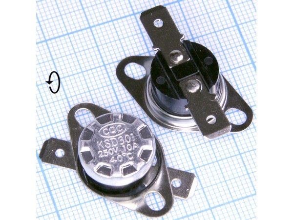 KSD-301-040С 250V10A NC Термостат нормально замкнутый