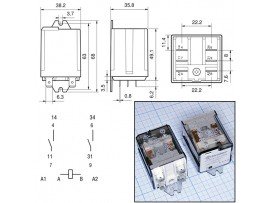 Реле 230VAC 628282300300 2A 16A/250VAC Finder