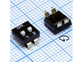 DM-02-V переключатель SMD DIP (SWD4-2, DMHA-02G-G)