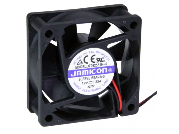 Вентилятор 12V0,23A 60х60х25 JF0625S1HR