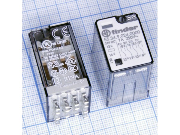 Реле 24VDC 553490240000 4C 7A/250VAC Finder